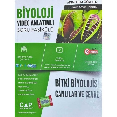 YKS TYT AYT Biyoloji Bitki Biyolojisi Canlılar ve Çevre Konu Anlatımlı Soru Bankası Video Çözümlü