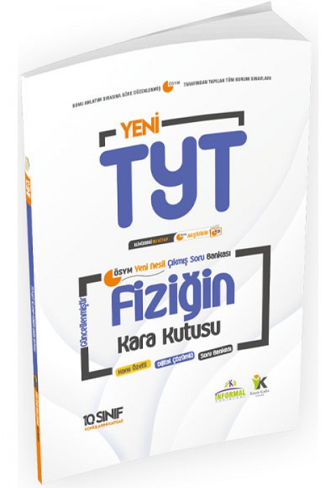 YKS-TYT FİZİĞİN Kara Kutusu 2.Kitap Konu Ö. Dijtal Çözümlü Soru BANKASI (10.Sınıf TYT konuları) Kara Kutu Yayınları