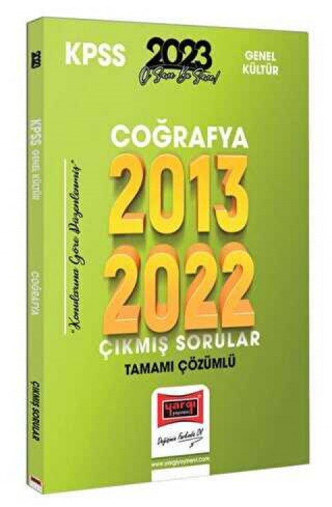 Yargı Yayınevi 2023 KPSS Coğrafya 2013-2022 Tamamı Çözümlü Çıkmış Sorular Yargı Yayınları