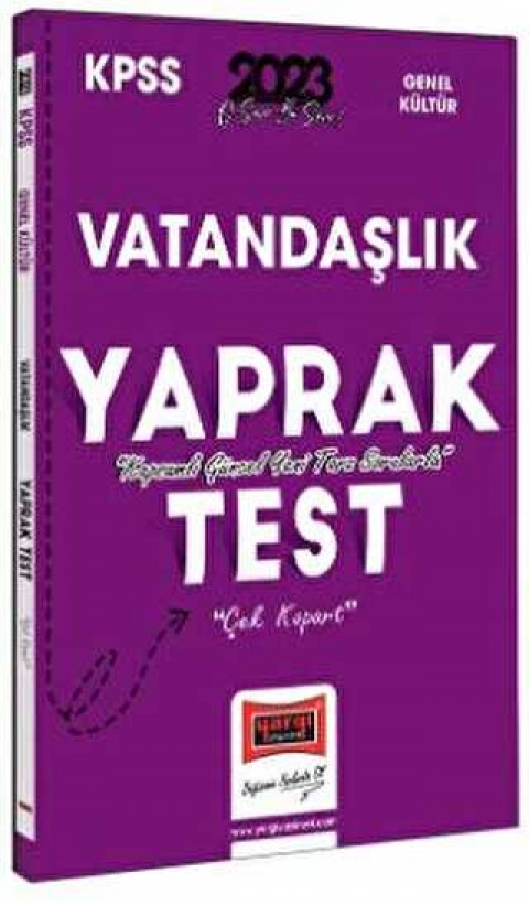 Yargı Yayınevi 2023 KPSS Vatandaşlık Çek Kopart Yaprak Test