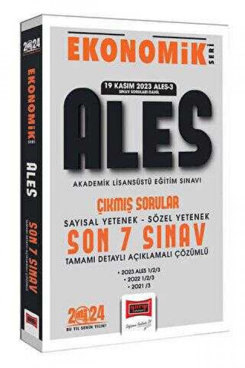 Yargı Yayınevi 2024 ALES Ekonomik Seri Çıkmış Sorular Tamamı Çözümlü Son 7 Sınav