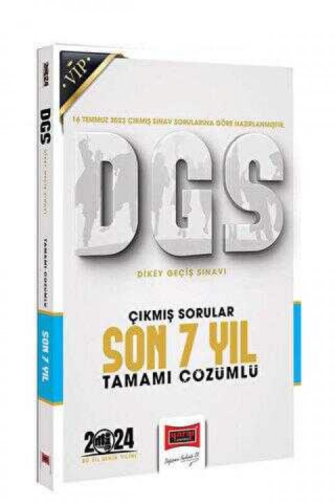 Yargı Yayınevi 2024 DGS Çıkmış Sorular Tamamı Çözümlü Son 7 Yıl 16 Temmuz 2023 Sınavı Dahil