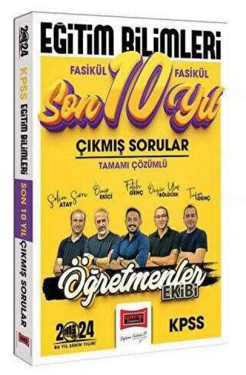 Yargı Yayınevi 2024 KPSS Eğitim Bilimleri Öğretmenler Ekibi Tamamı Çözümlü Fasikül Fasikül Çıkmış Sorular Son 10 Yıl