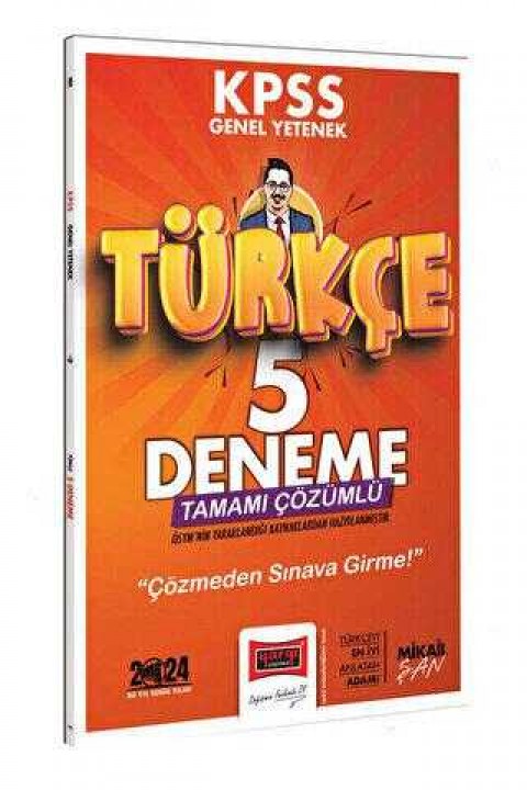 Yargı Yayınevi 2024 KPSS Genel Yetenek Türkçe Tamamı Çözümlü 5 Deneme