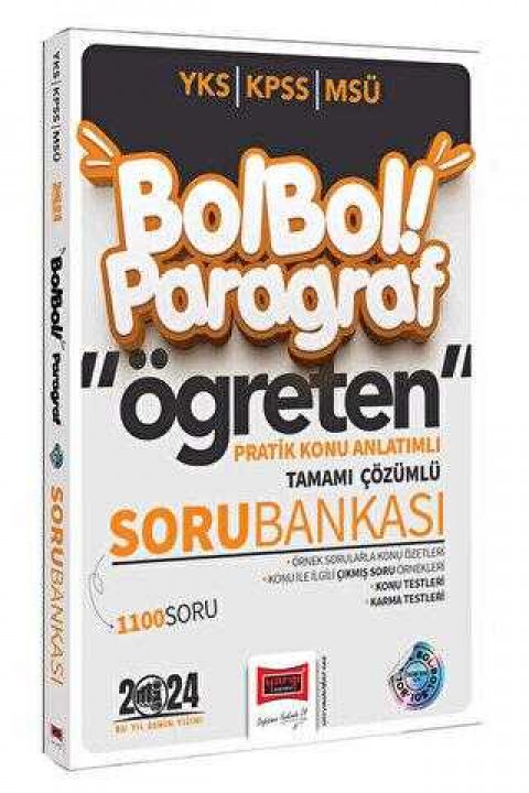 Yargı Yayınevi 2024 KPSS MSÜ YKS Bol Bol Öğreten Paragraf Pratik Konu Anlatımlı Tamamı Çözümlü Soru Bankası