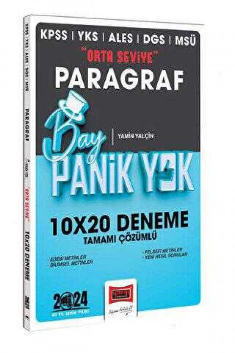 Yargı Yayınevi 2024 KPSS YKS MSÜ Bay Panik Yok Paragraf Orta Seviye 10x20 Tamamı Çözümlü Deneme