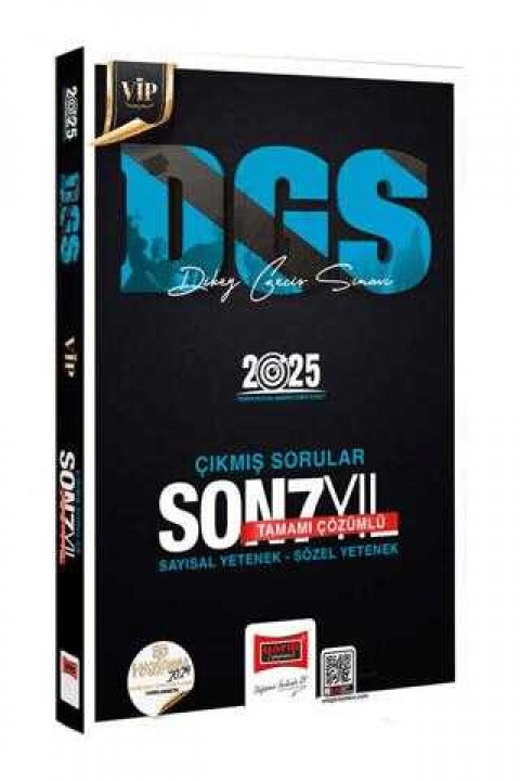 Yargı Yayınevi 2025 DGS VİP Sayısal-Sözel Yetenek Tamamı Çözümlü Son 7 Yıl Çıkmış Sorular