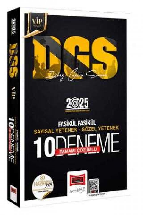 Yargı Yayınevi 2025 DGS Vip Tamamı Çözümlü Sayısal-Sözel Yetenek Fasikül Fasikül 10 Deneme