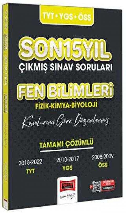 Yargı Yayınevi Yargı Yayınları 2023 TYT-YGS-ÖSS Son 15 Yıl Fen Bilimleri Çıkmış Sınav Soruları