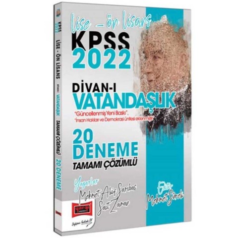 Yargı Yayınları 2022 KPSS Lise Ön Lisans Divanı Vatandaşlık Tamamı Çözümlü 20 Deneme