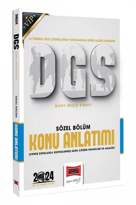 Yargı Yayınları 2024 DGS Vip Sözel Bölüm Konu Anlatımı