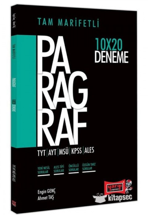 Yargı Yayınları TYT AYT MSÜ KPSS ALES İçin Tam Marifetli Paragraf 10x20 Deneme