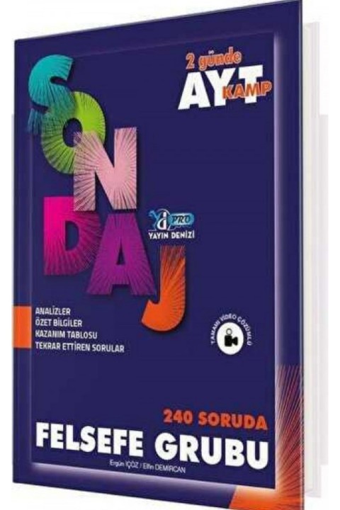 Yayın Denizi Yayınları AYT Kamp Sondaj Pro 240 Soruda Felsefe Grubu