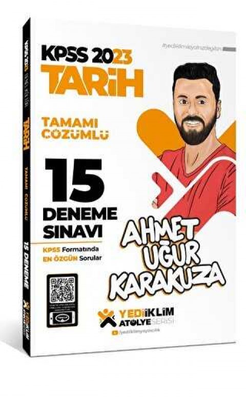Yediiklim Yayınları 2023 KPSS Atölye Serisi Tarih Tamamı Çözümlü 15 Deneme Sınavı