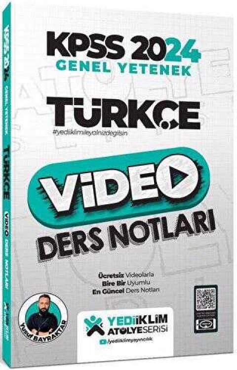 Yediiklim Yayınları 2024 KPSS Atölye Serisi Türkçe Video Ders Notları