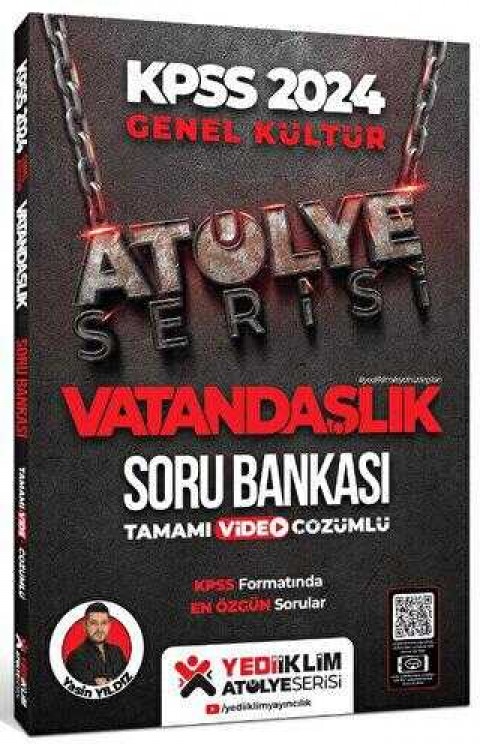 Yediiklim Yayınları 2024 KPSS Atölye Serisi Vatandaşlık Tamamı Video Çözümlü Soru Bankası