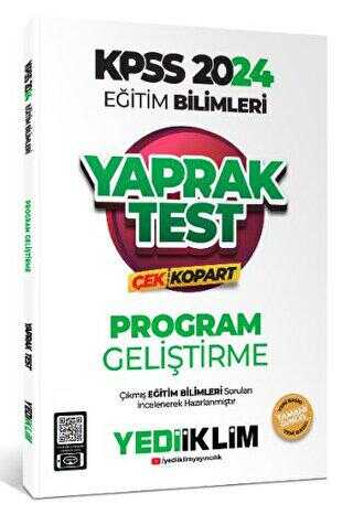 Yediiklim Yayınları 2024 KPSS Eğitim Bilimleri Program Geliştirme Çek Kopart Yaprak Test