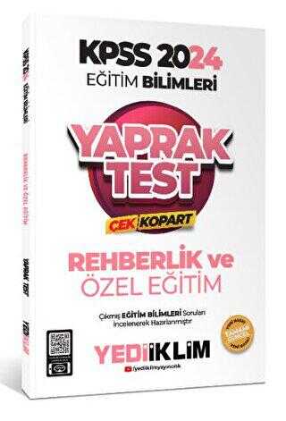 Yediiklim Yayınları 2024 KPSS Eğitim Bilimleri Rehberlik ve Özel Eğitim Çek Kopart Yaprak Test