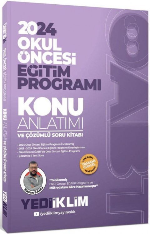 Yediiklim Yayınları 2024 ÖABT Okul Öncesi Eğitim Programı Konu Anlatımı ve Çözümlü Soru Kitabı