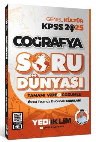 Yediiklim Yayınları 2025 KPSS Genel Kültür Coğrafya Tamamı Video Çözümlü Soru Dünyası