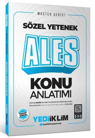 Yediiklim Yayınları 2025 Master Serisi ALES Sözel Yetenek Konu Anlatımı