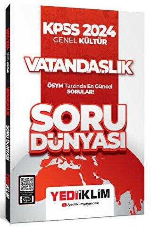 Yediiklim Yayınları KPSS 2024 Genel Kültür Vatandaşlık Soru Dünyası