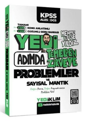 Yediiklim Yayınları Yedi Adımda Temelden Zirveye Problemler ve Sayısal Mantık Video Konu Anlatımlı Video Çözümlü Soru Bankası