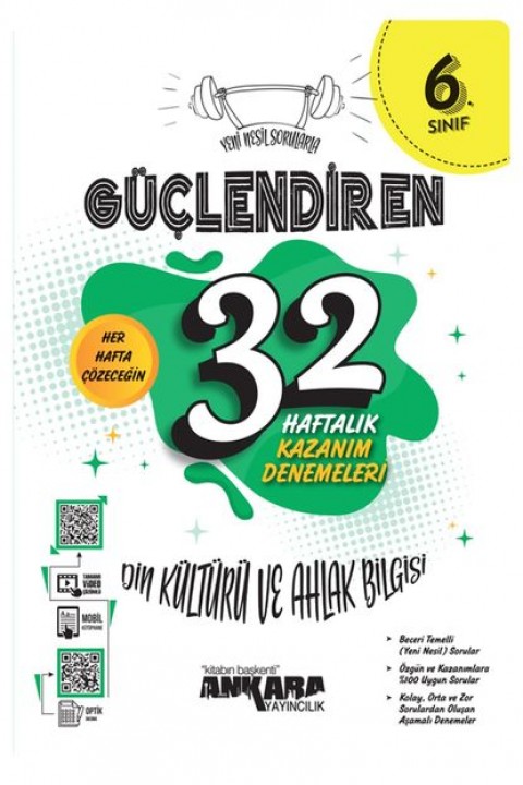Yeni Müf. 6.Sınıf Tüm Dersler Güçlendiren 32 Haftalık Kazanım Denemeleri Modüller Set
