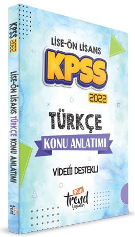 ​Yeni Trend Yayınları 2022 KPSS Lise Ön Lisans Türkçe Konu Anlatımı