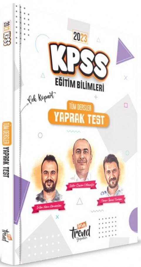 Yeni Trend Yayınları 2023 KPSS Eğitim Bilimleri Yaprak Test