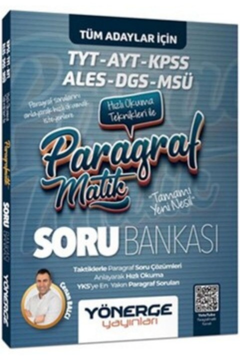 Yönerge Yayınları TYT AYT KPSS ALES DGS MSÜ Paragrafmatik Soru Bankası