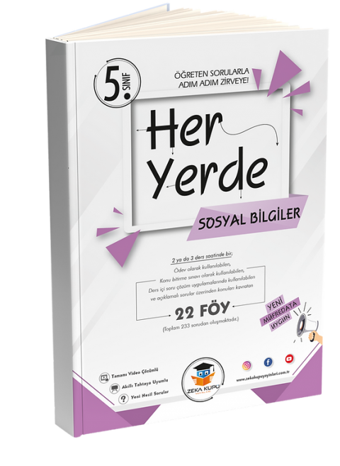 Zeka Küpü Yayınları 5.SINIF HERYERDE SOSYAL BİLGİLER SORU BANKASI 22 Föy