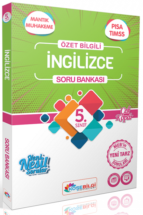 Köşebilgi Yayınları 5. Sınıf İngilizce Özet Bilgili Soru Bankası