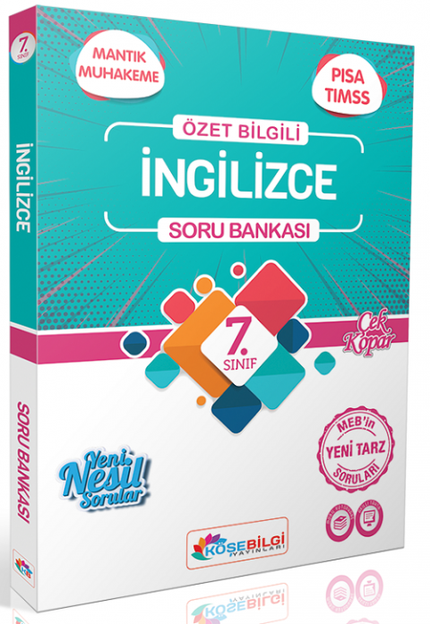 Köşebilgi Yayınları 7. Sınıf İngilizce Özet Bilgili Soru Bankası
