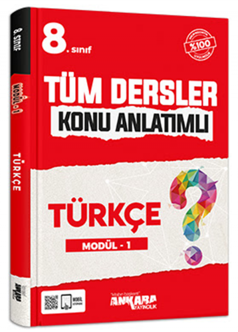 Ankara Yayıncılık 8.Sınıf Tüm Dersler Konu Anlatımlı Türkçe Modül-1