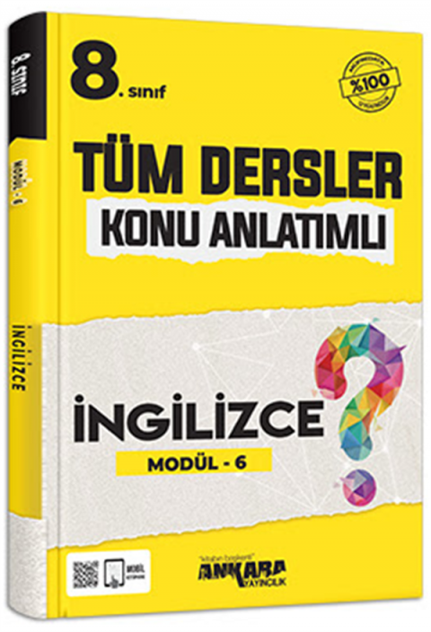Ankara Yayıncılık 8. Sınıf Tüm Dersler Konu Anlatımlı İngilizce Modül 6