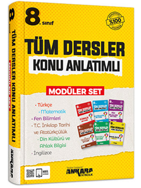 Ankara Yayıncılık 8. Sınıf Tüm Dersler Konu Anlatımlı Modüler Set