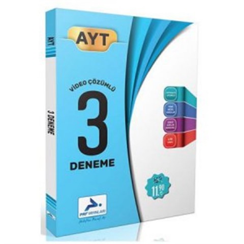 PRF Yayınları AYT Video Çözümlü 3 Fasikül Deneme