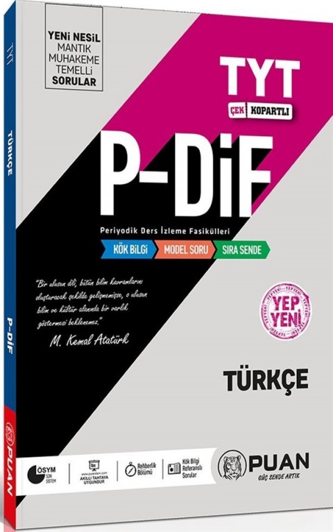 Puan Yayınları TYT Türkçe PDİF Konu Anlatım Fasikülleri