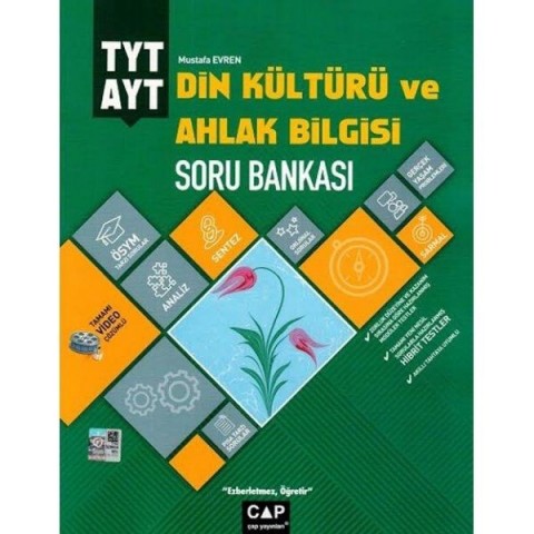 Çap Yayınları YKS TYT AYT Din Kültürü ve Ahlak Bilgisi Soru Bankası Video Çözümlü