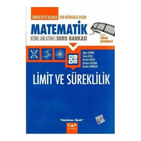 Çap Yayınları Üniversiteye Hazırlık Matematik Limit ve Süreklilik Konu Anlatımlı Soru Bankası