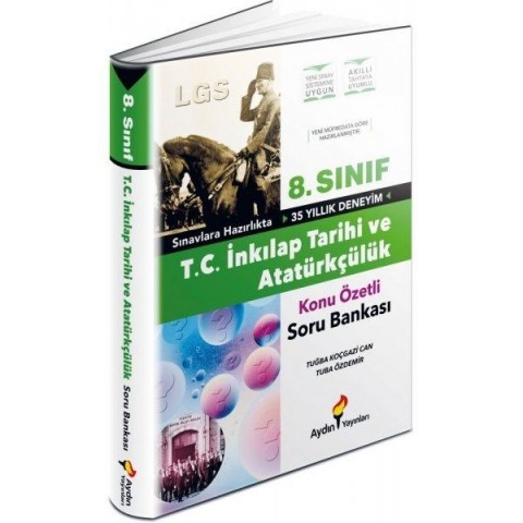 Aydın Yayınları 8. Sınıf İnkılap Tarihi ve Atatürkçülük Konu Özetli Soru Bankası