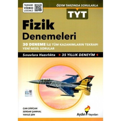 Aydın Yayınları TYT Fizik 30 Fasikül Deneme Video Çözümlü