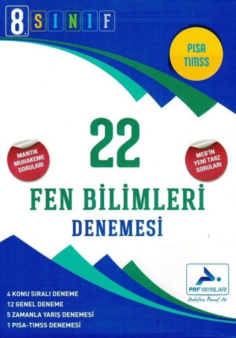 PRF Yayınları 8. Sınıf LGS Fen Bilimleri 22 Denemesi