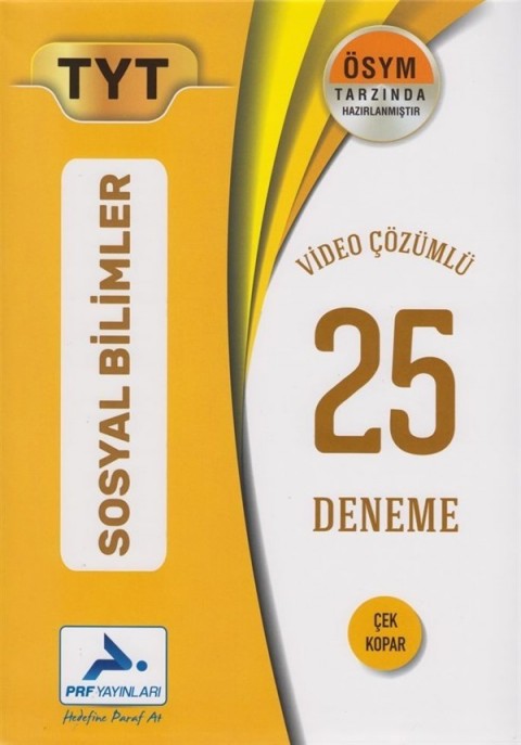 PRF Yayınları TYT Sosyal Bilimler 25 Deneme Sınavı