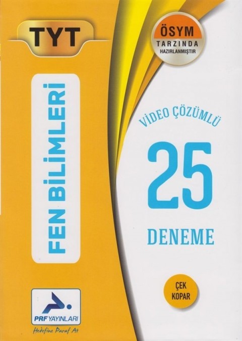 PRF Yayınları TYT Fen Bilimler 25 Deneme Sınavı