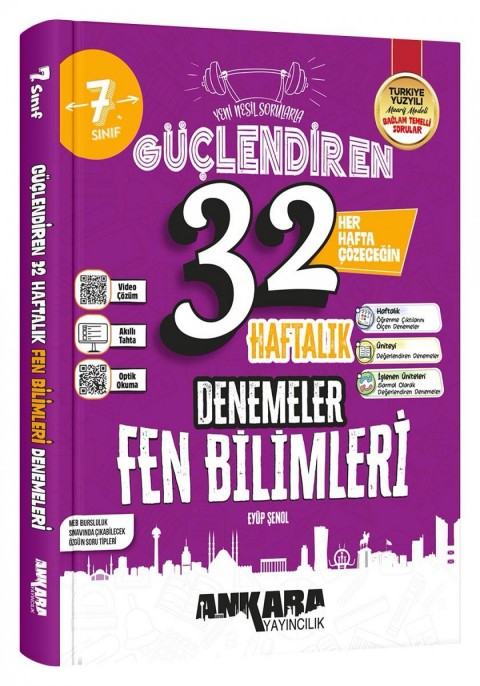 Ankara Yayıncılık 7. Sınıf Fen Bilimleri Güçlendiren .32 Haftalık Denemeleri