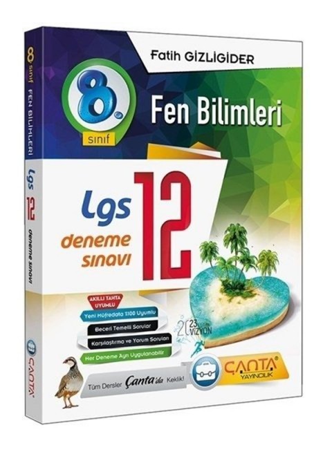 8. Sınıf LGS Fen Bilimleri 12 Deneme Sınavı Çanta Yayınları