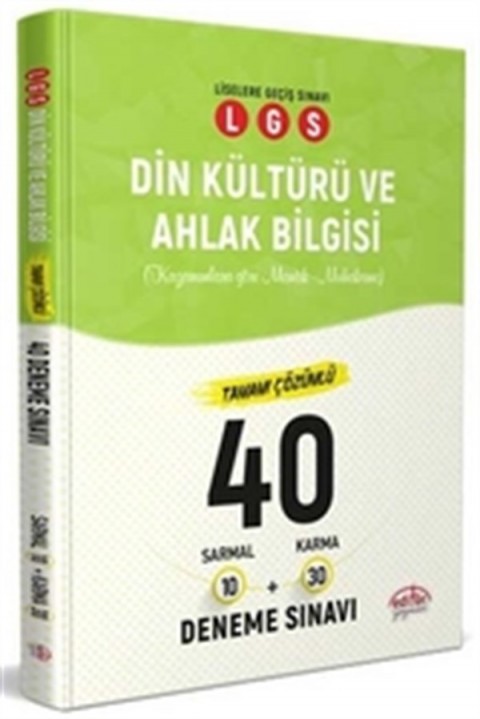 Editör Yayınları 8. Sınıf LGS Din Kültürü ve Ahlak Bilgisi 40 Deneme Sınavı
