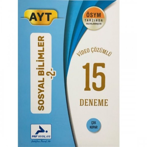 PRF Yayınları AYT Sosyal Bilimler-2 Video Çözümlü 15 Deneme